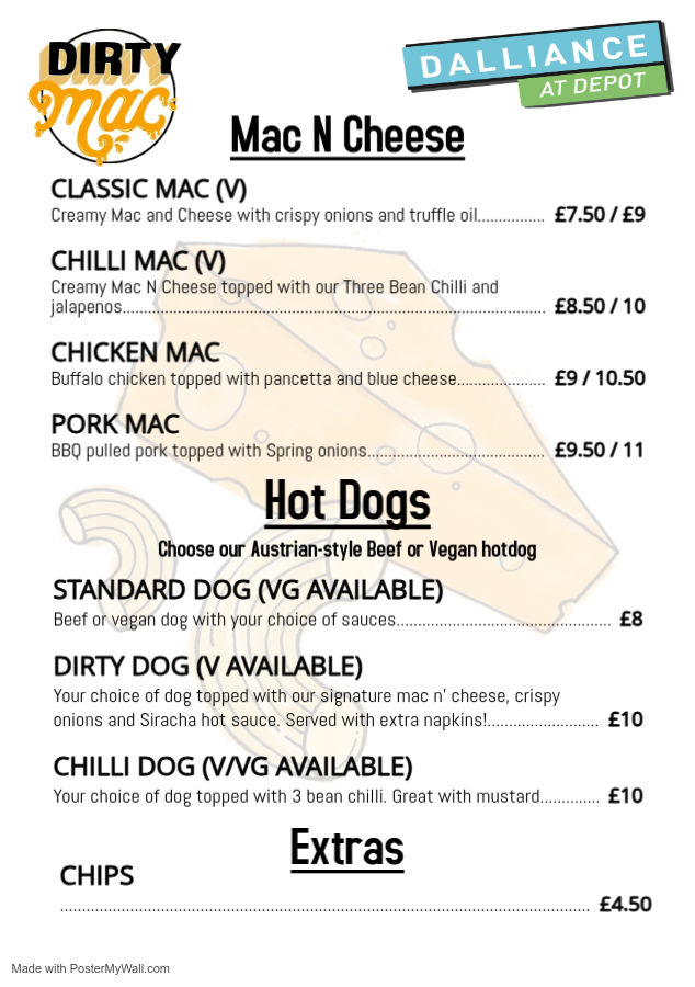 Pop up menu Dalliance - Made with PosterMyWall